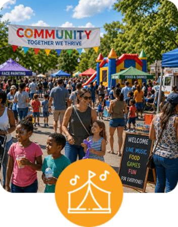 Community festival rentals in Mississauga